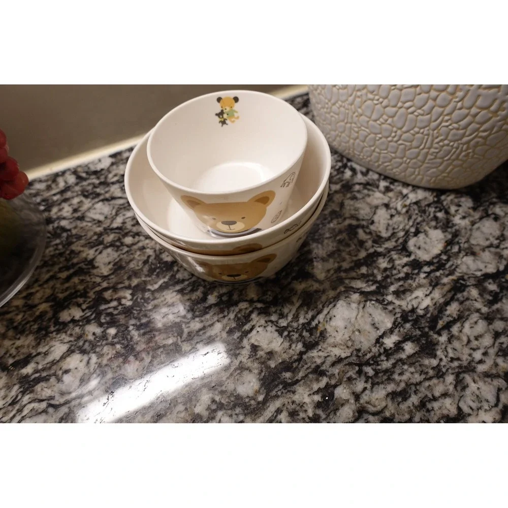 Set of 3 Toddler Bear Bowls | Kids‎ Dinnerware Set | Cute Animal Bowls | Baby